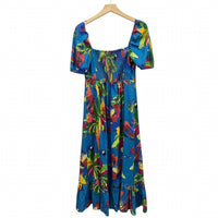 House Of Harlow 1960 - Puff Sleeve Linen Blend Midi Dress