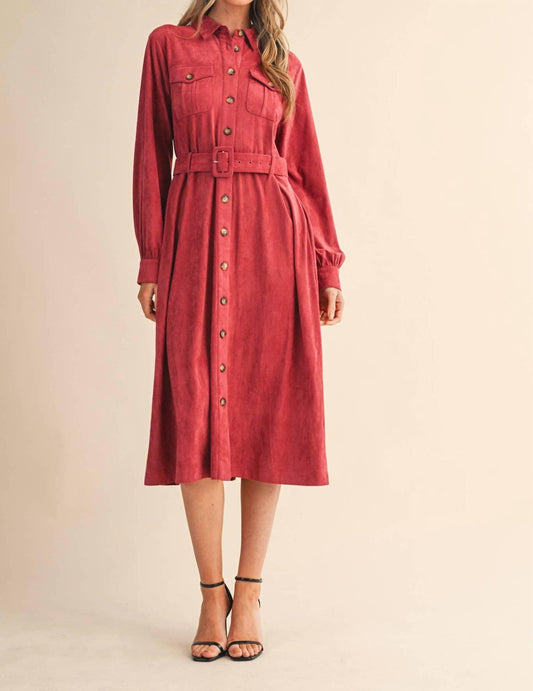 &Merci - Suede Shirt Dress