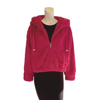 Philosophy - Women's Faux Fur Bomber with Hoodie