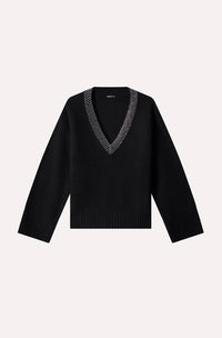 Minnie Rose - Luxe Cashmere Embellished Sweater