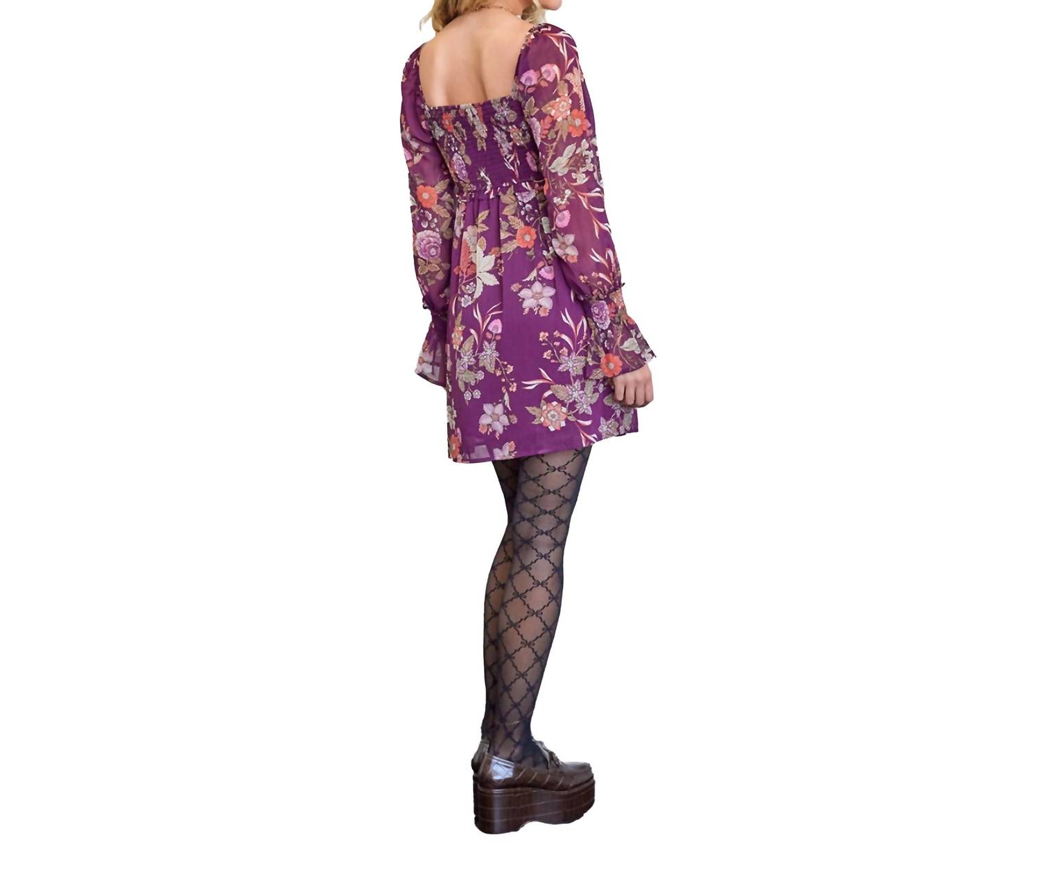 Illa Illa - Avery Printed Chiffon Smocking Dress