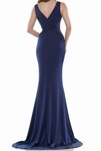 Colors Dress - V-neck Wrap Bodice Gown