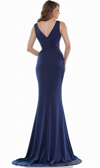 Colors Dress - V-neck Wrap Bodice Gown