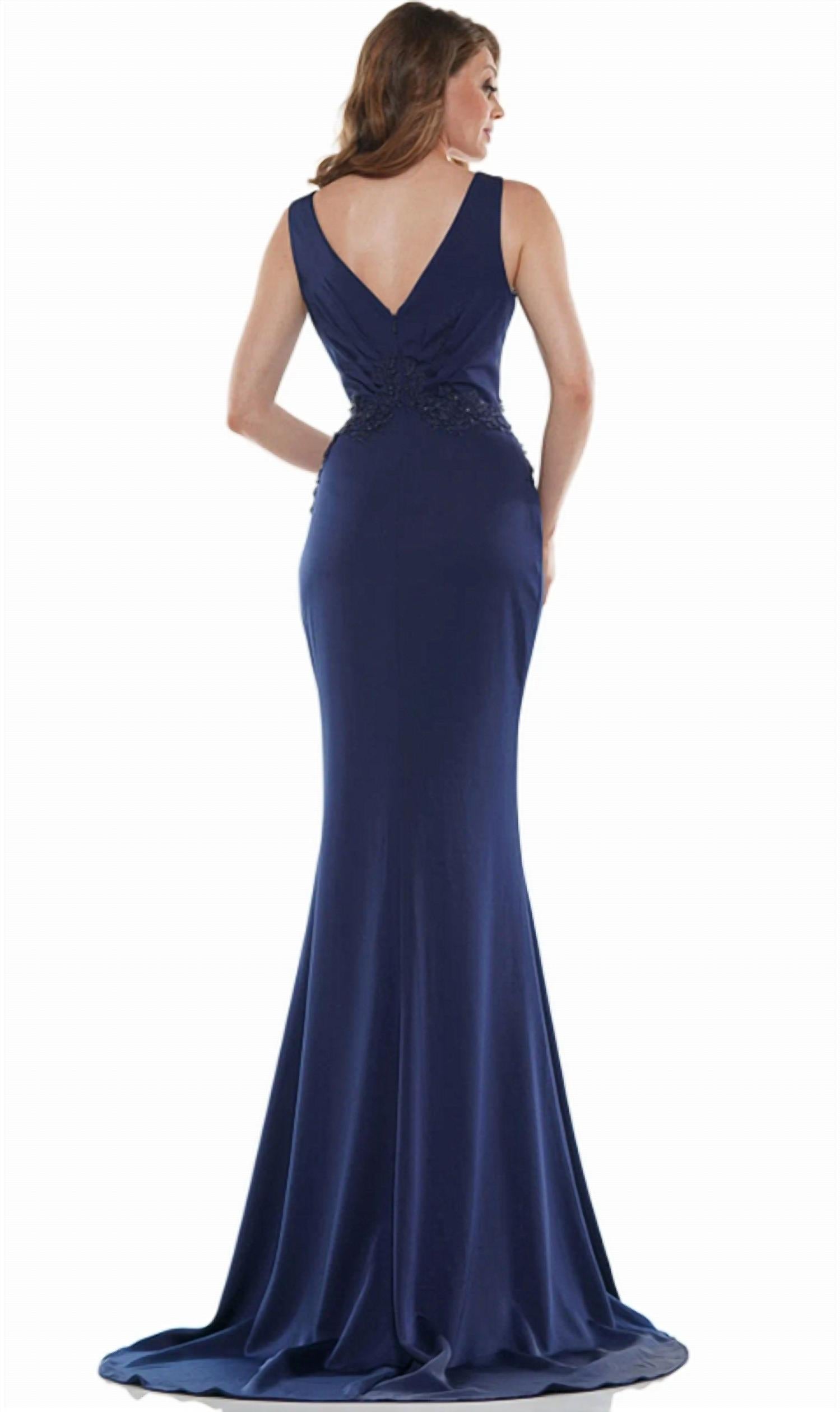 Colors Dress - V-neck Wrap Bodice Gown
