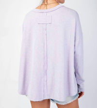 Easel - Love Patch Mineral Wash Top