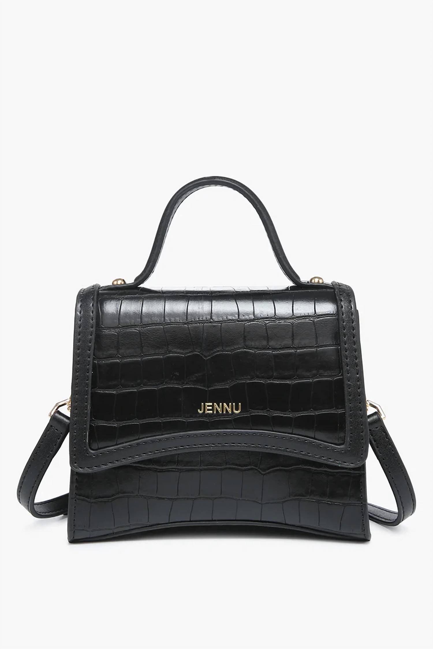 Jen & Co. - Women's Vegan Leather Dubai Crocodile Crossbody Purse