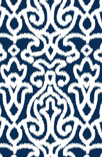 GRETCHEN SCOTT Split Neck Mini Dress in navy and white - women's dress - view 4