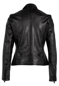 MAURITIUS Else Leather Jacket in black - women's jacket - view 4