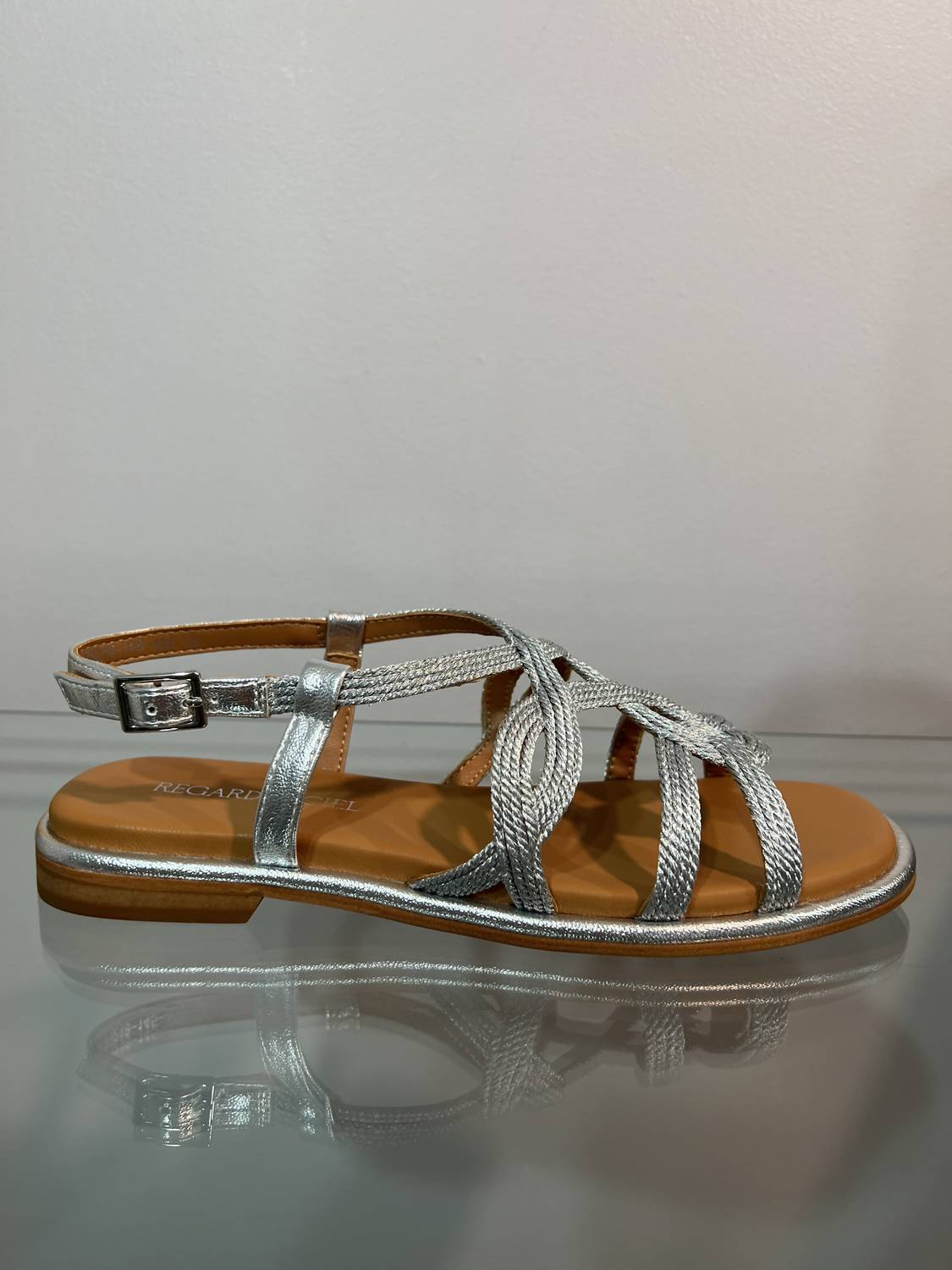 Regarde Le Ciel - Women's Elma Metallic Leather Sandal