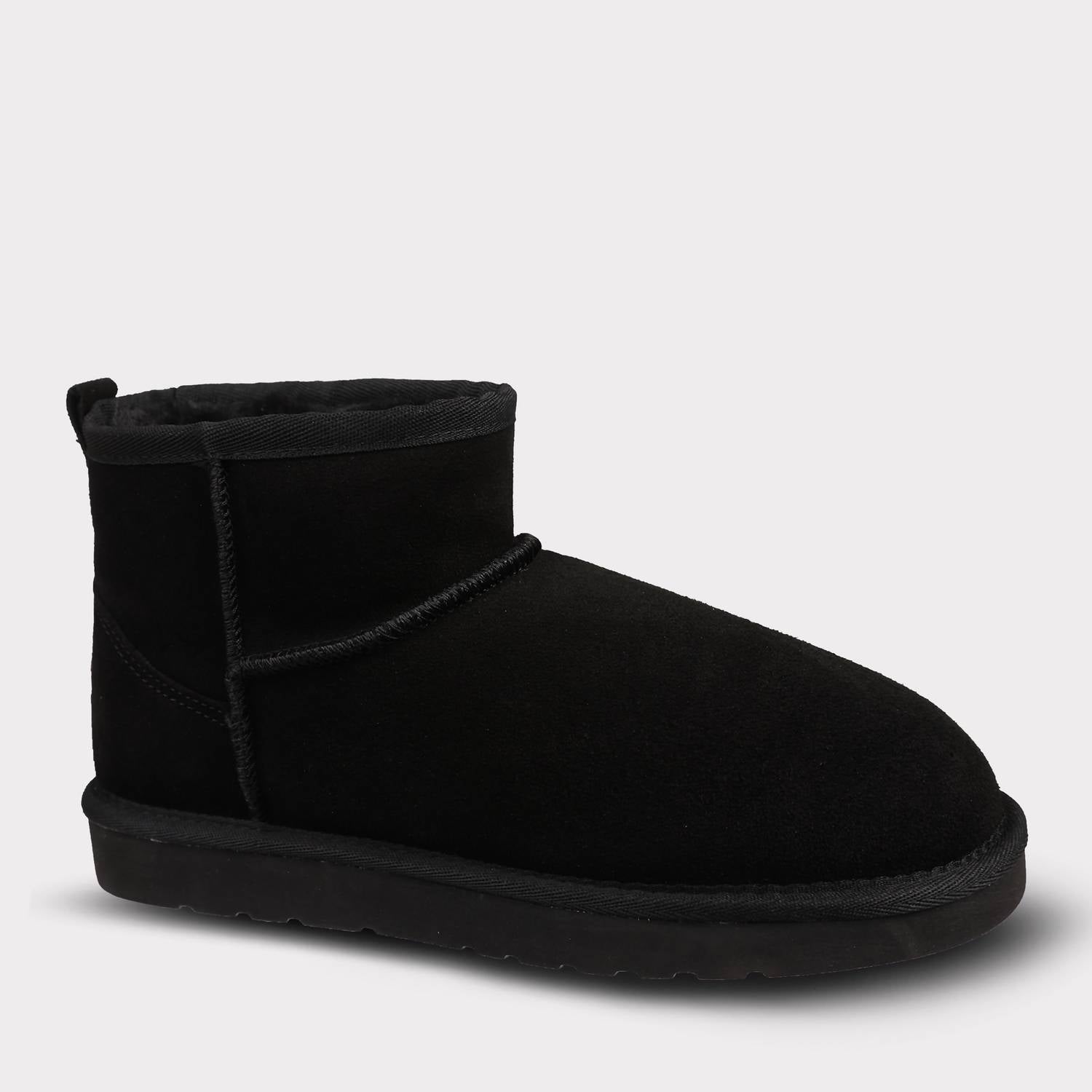 Lamo Women's Kora Short Slip-on Boot in black - women's shoe - detail view