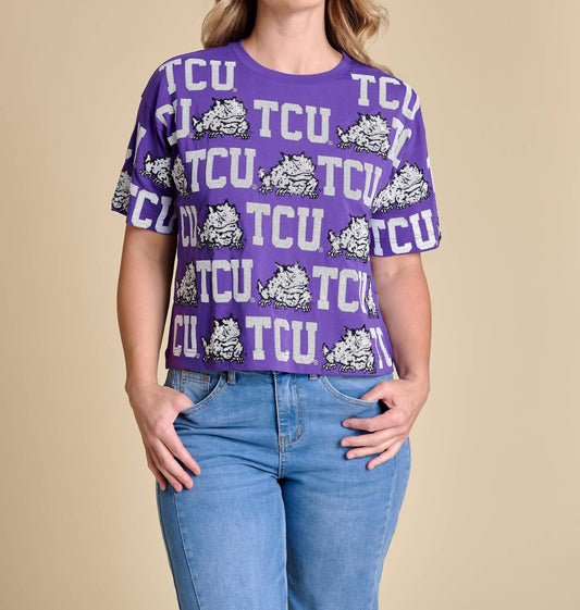 Stewart Simmons - Tcu Sequin Repeat Tee