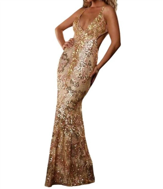 Mac Duggal - Open Back Sequin Gown