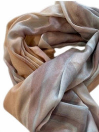 Kinross Women's Wave Print Scarf in cameo multi - women's scarf - alternate view