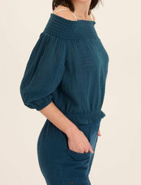 Wearables - Jolia Gauze Off Shoulder Billow Sleeve Top