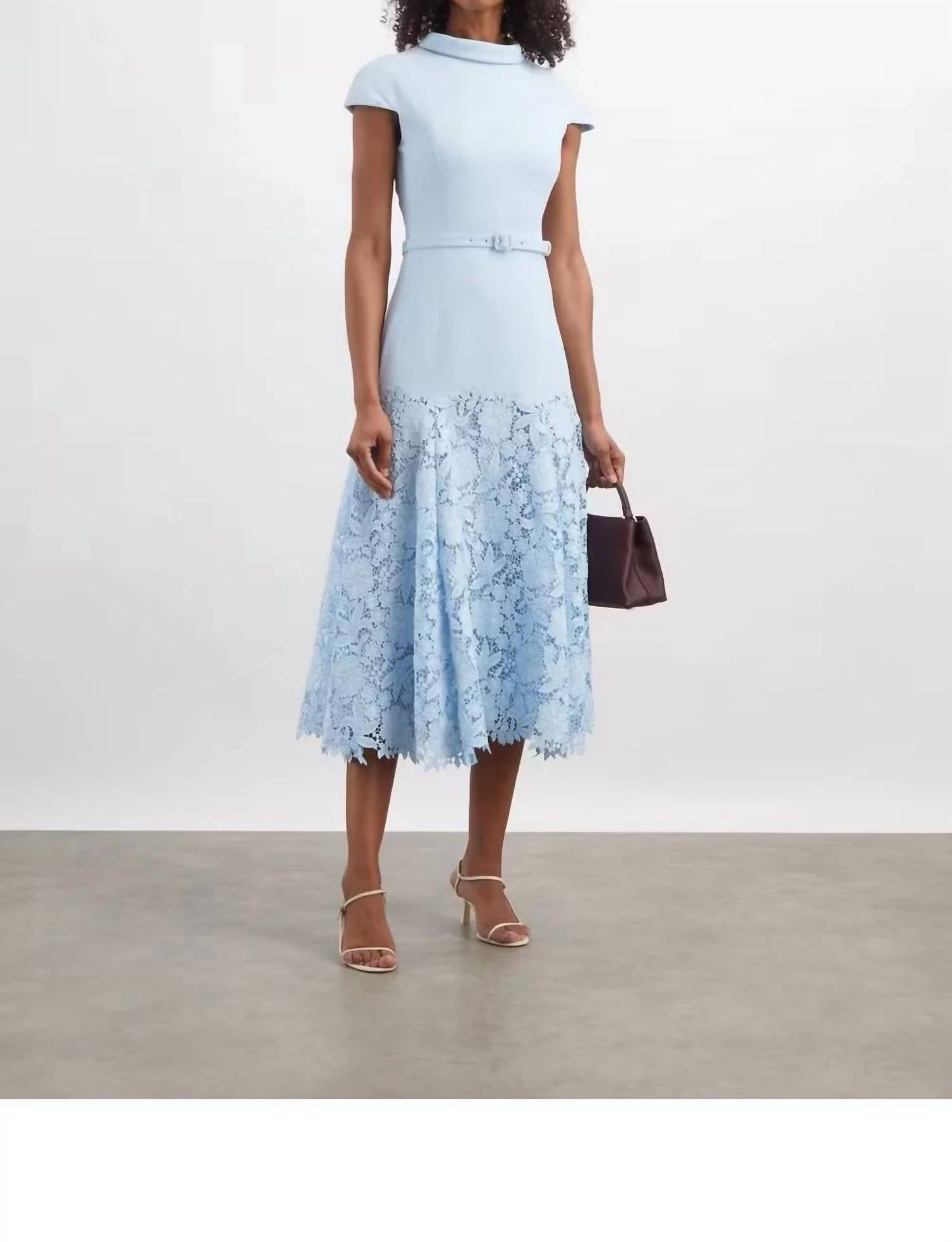 Self-Portrait - Crepe Lace Midi Dress