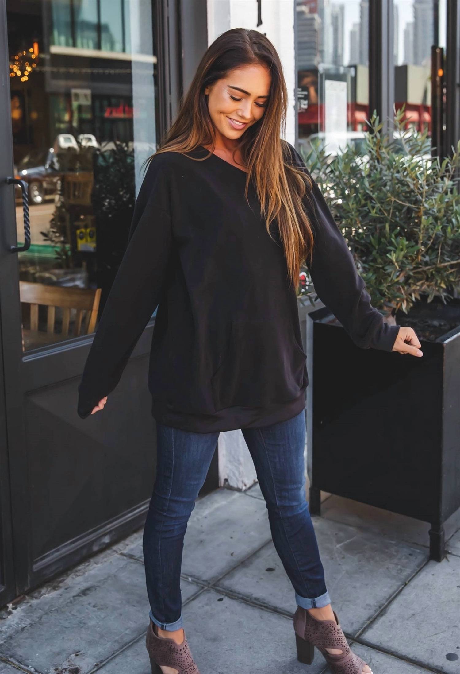 Tickled Teal - Soft Oversized Megan Pullover