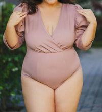 Adriana Contreras - Double Puff Sleeve Bodysuit - Plus