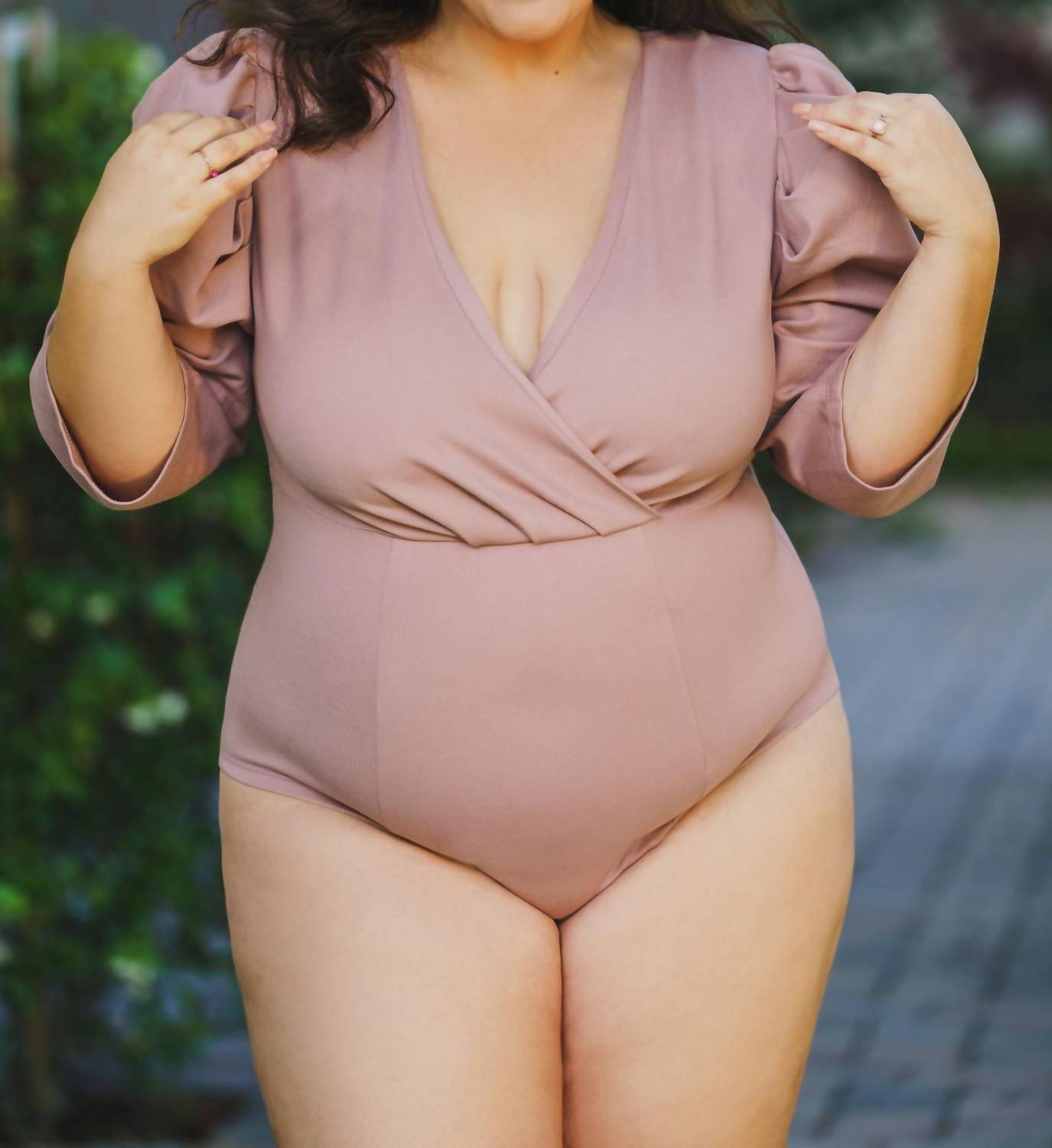 Adriana Contreras - Double Puff Sleeve Bodysuit - Plus