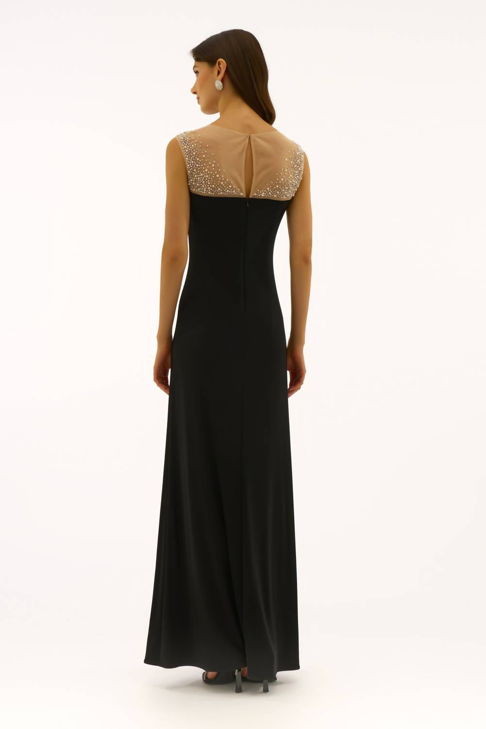 Joseph Ribkoff - Embellished Yoke Maxi Dress