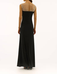 Joseph Ribkoff - Embellished Yoke Maxi Dress
