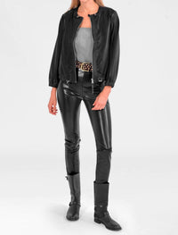 Gretchen Scott - Leatherette Bomber Jacket