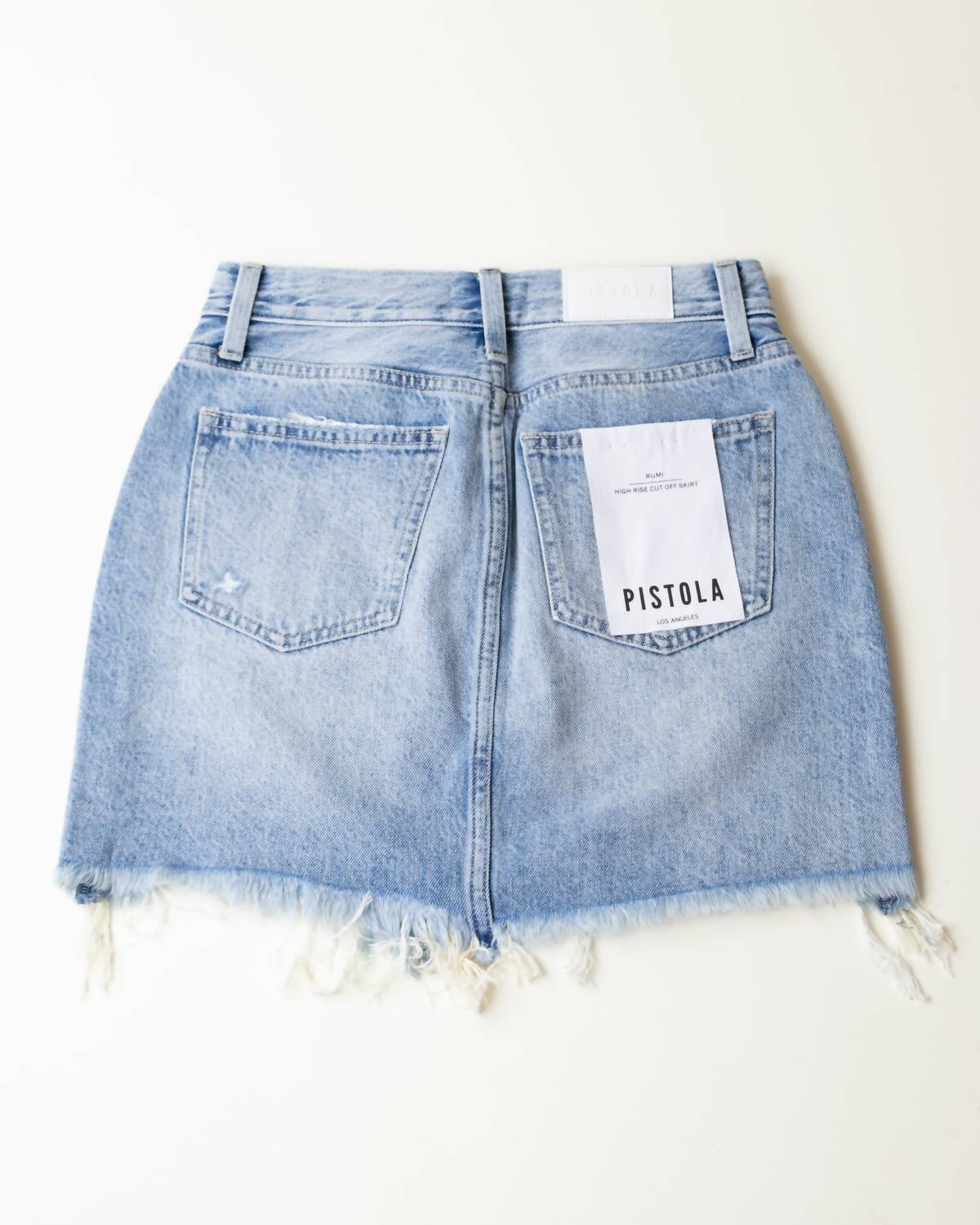 PISTOLA Rumi Mini Skirt in dolores park distressed - women's skirt - alternate view