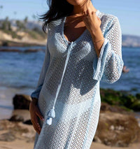 Sitano - Sorrento Aria Crochet Bell Sleeve Mini Dress