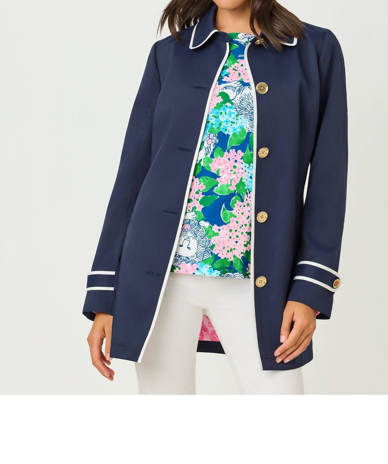 Lilly Pulitzer Dianne Long Sleeve Jacket in true navy - women's jacket - view 5
