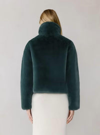 SOIA&KYO Kendell Faux Fur Jacket in minitefore - women's jacket - alternate view
