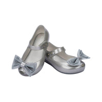 Mini Melissa Girls Ultragirl Special Sandals in pearly silver - kids' sandal - detail view
