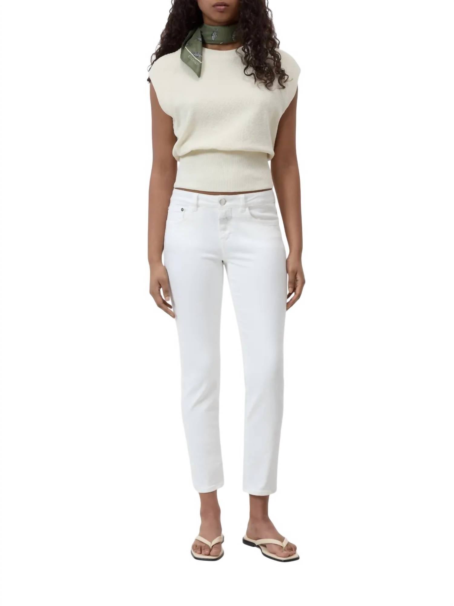 CLOSED Baker Ankle Jeans in white - women's jeans