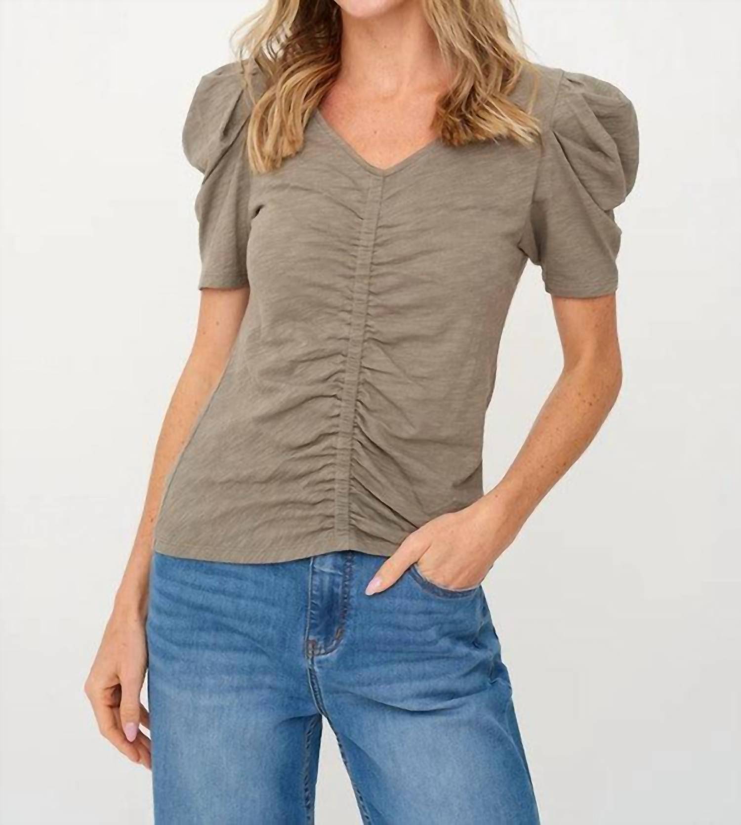 Six/Fifty - Camilla Short Sleeve Ruched Tee