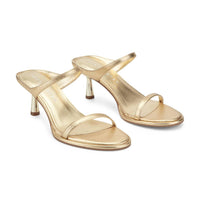 Marc Fisher - Women's Alonde Leather Heeled Slide Sandal