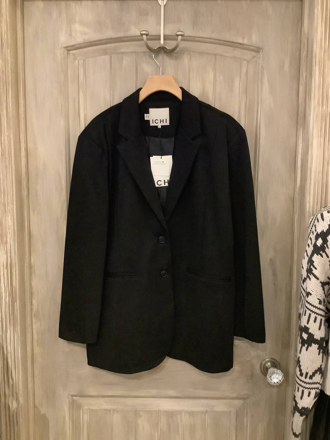 ICHI Kate Sus Oversize Blazer in black - women's jacket - view 4