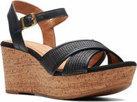 Clarks - Women's Elleri Plum Wedge Sandal