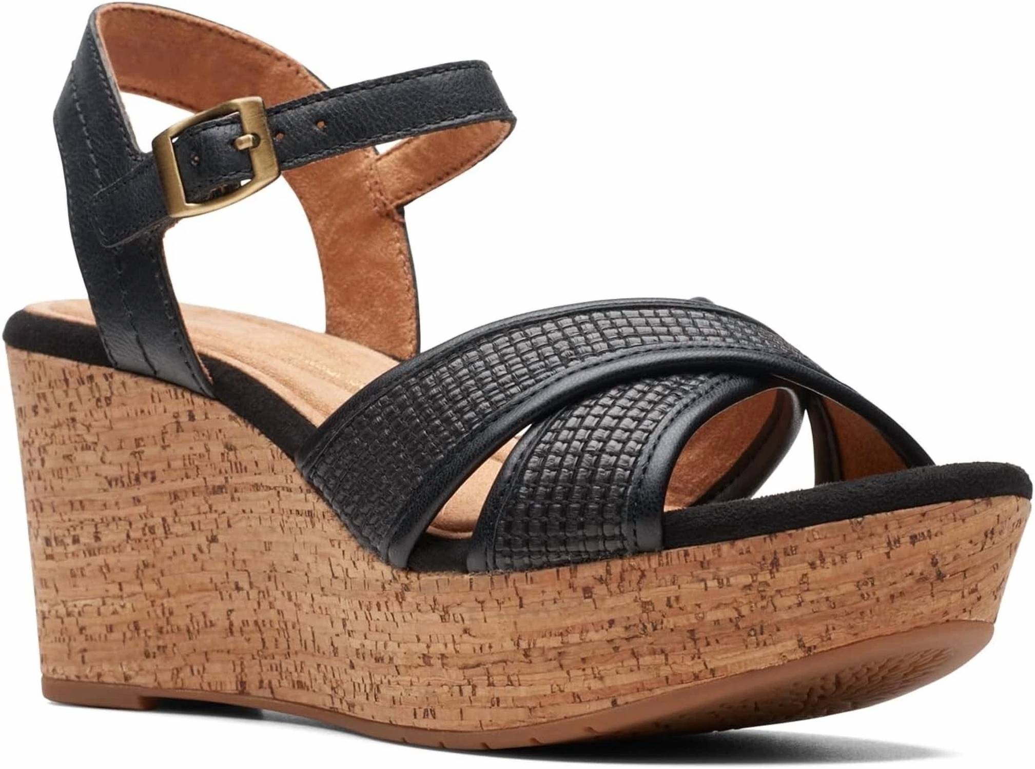 Clarks - Women's Elleri Plum Wedge Sandal