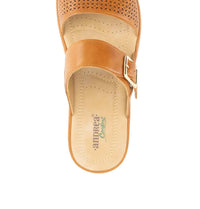 Andrea Women's Comfort Padded Footbed Sandal in cognac - women's sandal - alternate view