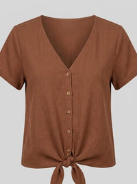 Sanctuary - Women's Button Front Tie Tee