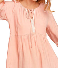 Haptics - TIE CROCHET DETAIL 3/4 SLEEVE BLOUSE
