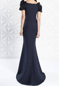Alexander By Daymor - Long Beaded Ruffle Formal Evening dress