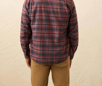Faherty Heirloom Portuguese Flannel Shirt in porto covo plaid - men's long sleeve top - alternate view