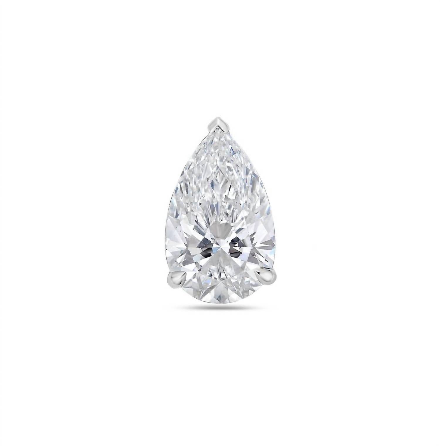 Diana M Jewels - 5.13 Cts Pear Shape Lab Diamond Stud Earrings