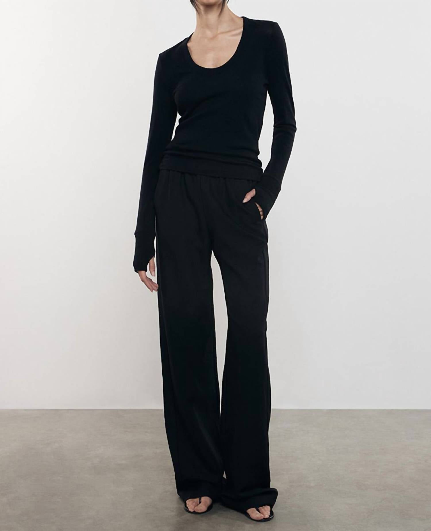 Enza Costa - Cashmere Easy Cuffed U Top