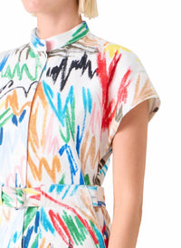 Akris Punto - Cotton Print Denim Shirt Dress