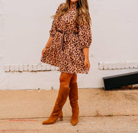 Joy Joy - Split Neck Flounce Dress