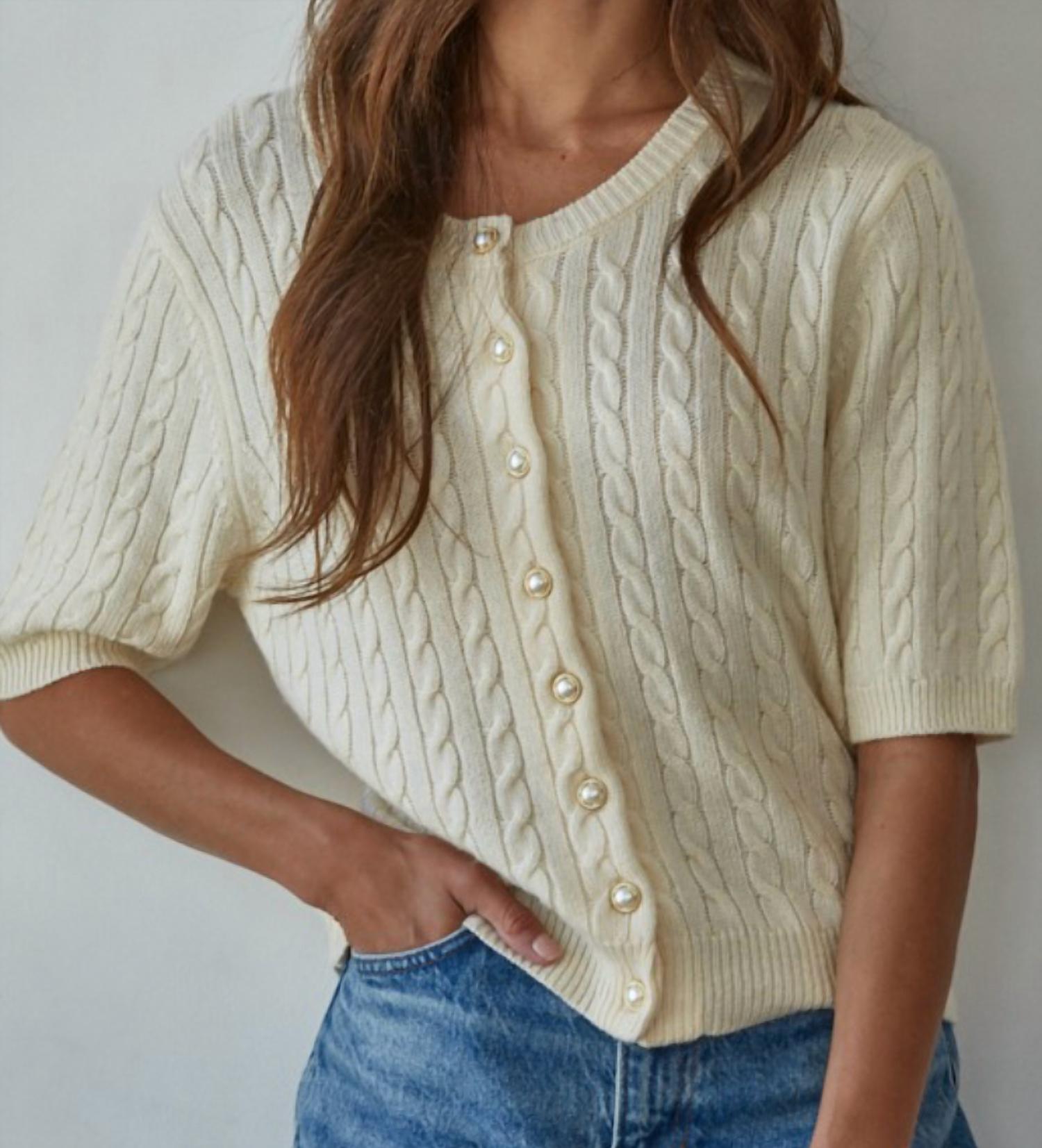 By Together - Cable Knit Cardigan Sweater