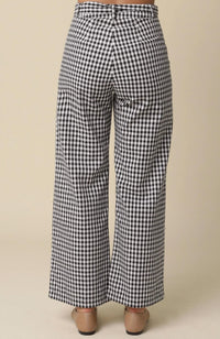 Olivaceous - Isis Gingham Tie-Waist Pants