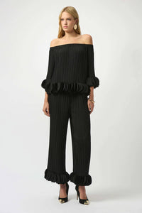 Joseph Ribkoff - Gia Georgette Wide Leg Pleated Pants
