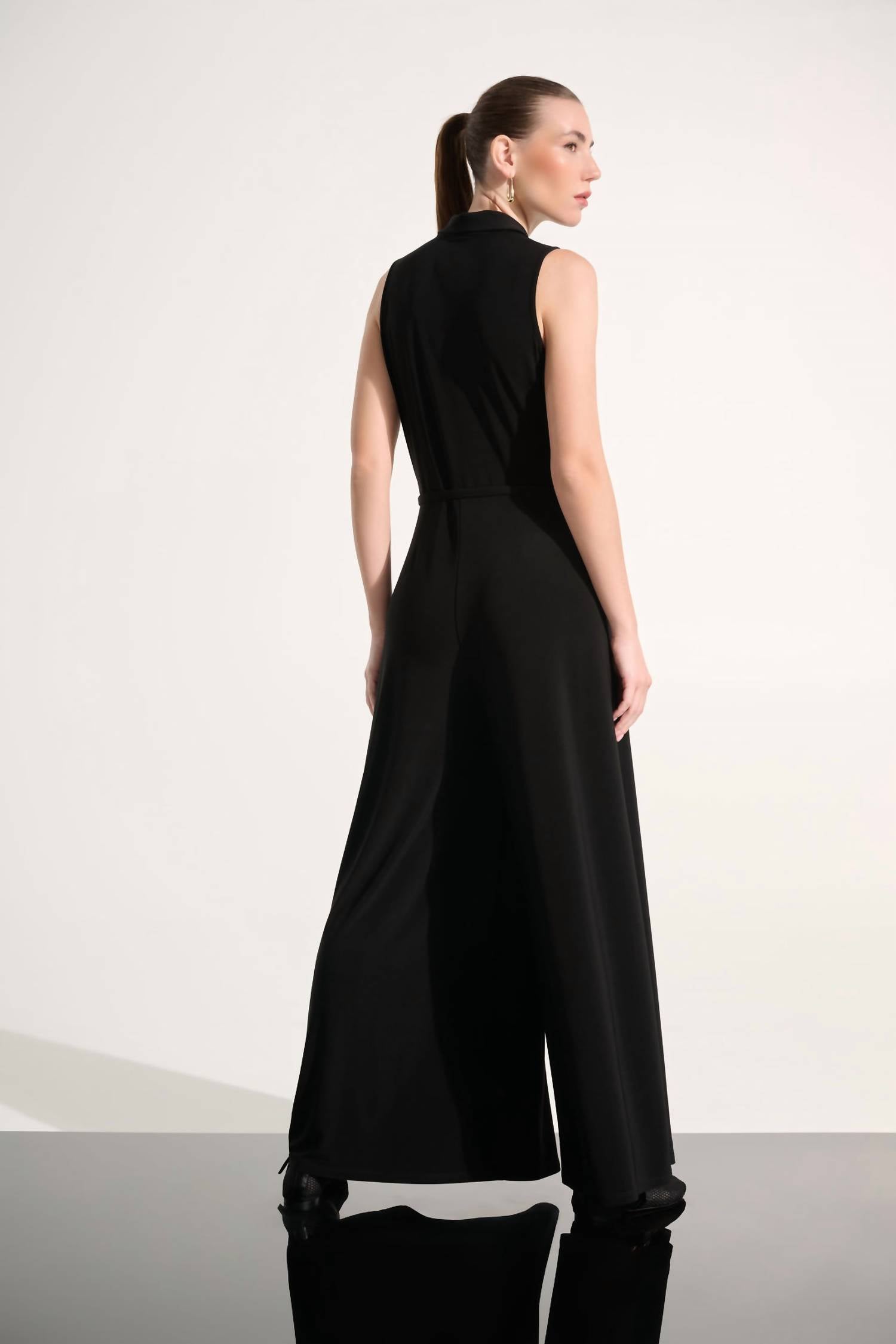Joseph Ribkoff - Wide Leg Jumpsuit With Zipped Neckline