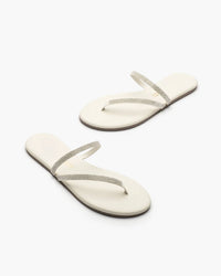TKEES Women's Infinity Sarit Sandal in cream - women's sandal - detail view